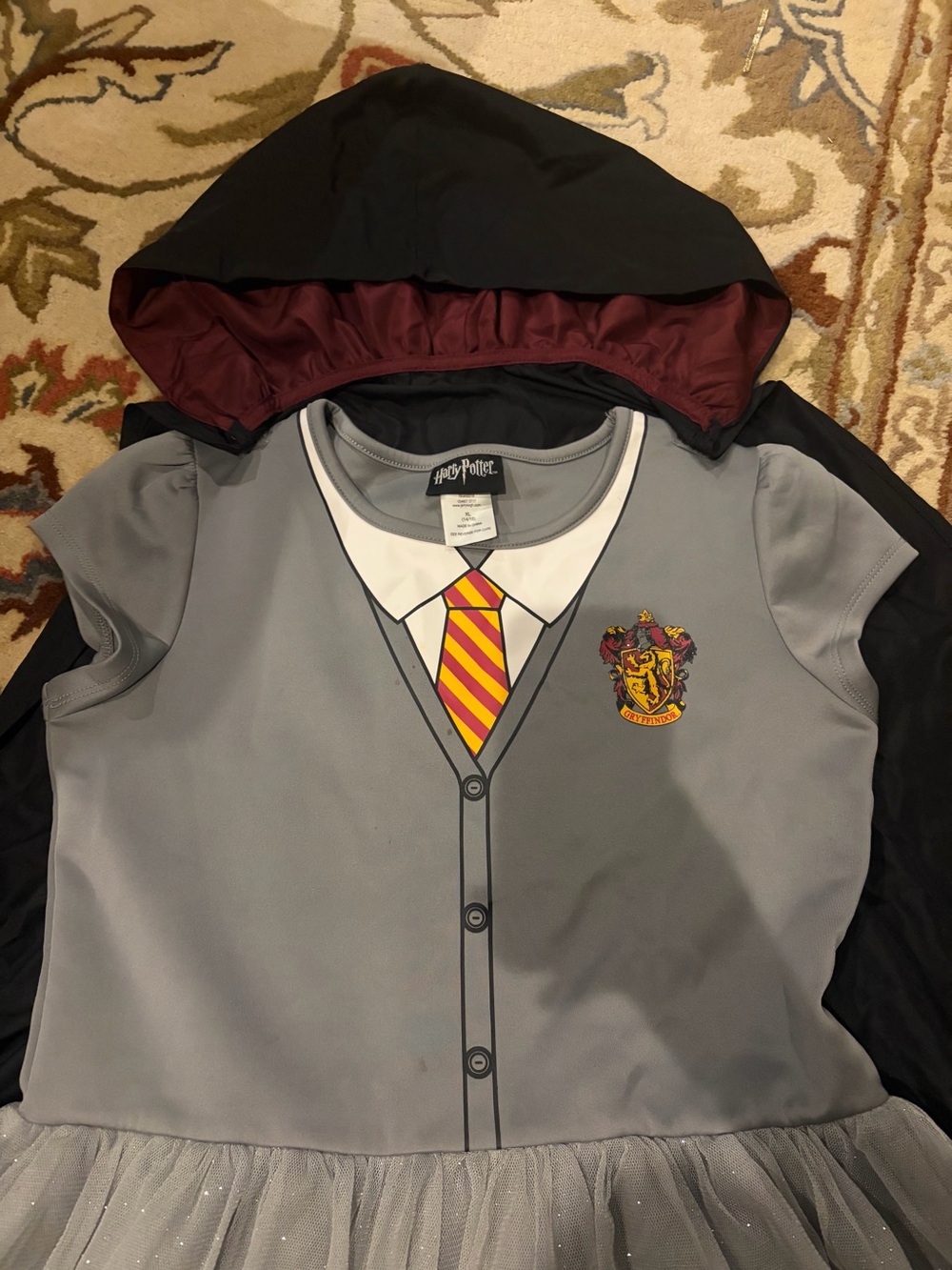 Gray and Maroon Gryffindor Hooded Dress- Harry Potter dress